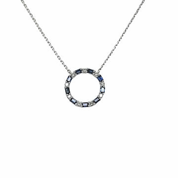 FLOATING CIRCLE WITH BLUE SAPPHIRES